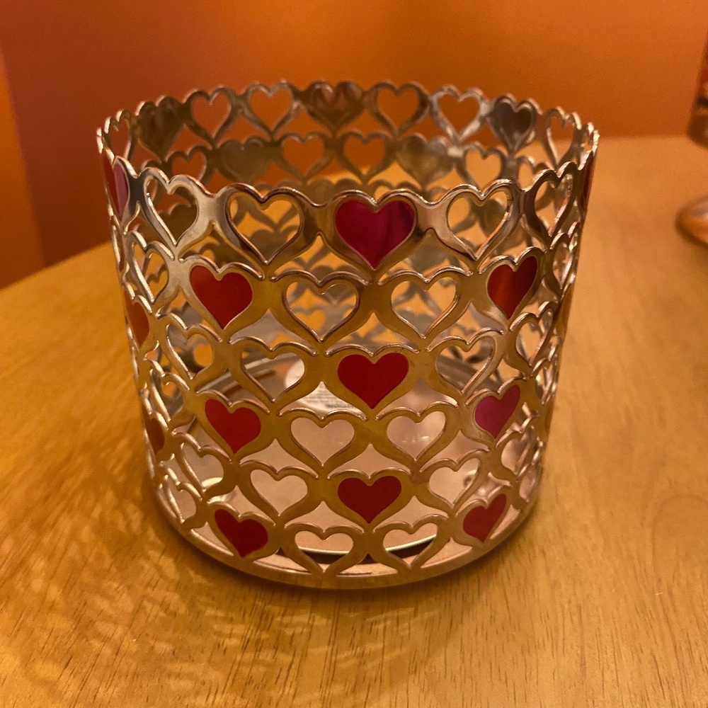 Bath and Body Works Heart 3 Wick Candle Holder